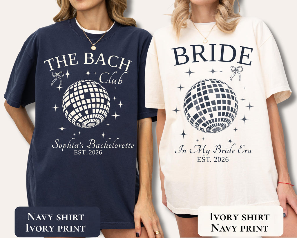 Epcot Bachelorette Party Shirt, The Bach Club Bride Girls Trip Matching Outfit Tee For Women Bach Weekend Shirts Disco Ball Tee Gift