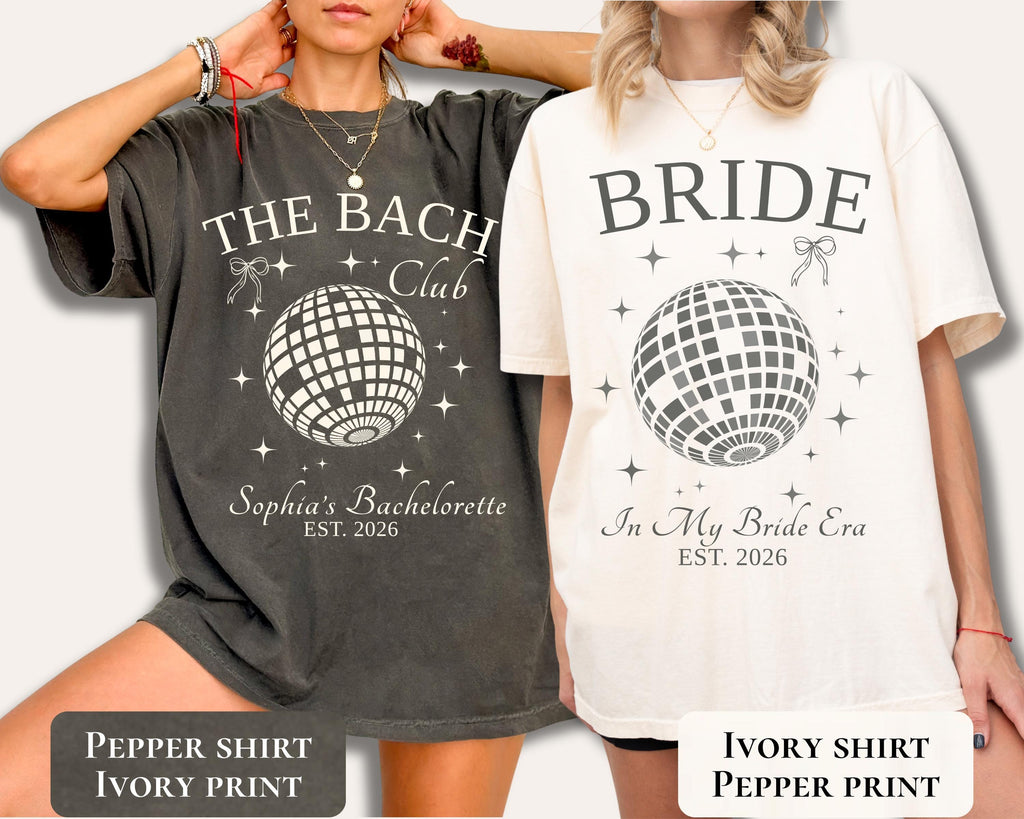 Epcot Bachelorette Party Shirt, The Bach Club Bride Girls Trip Matching Outfit Tee For Women Bach Weekend Shirts Disco Ball Tee Gift
