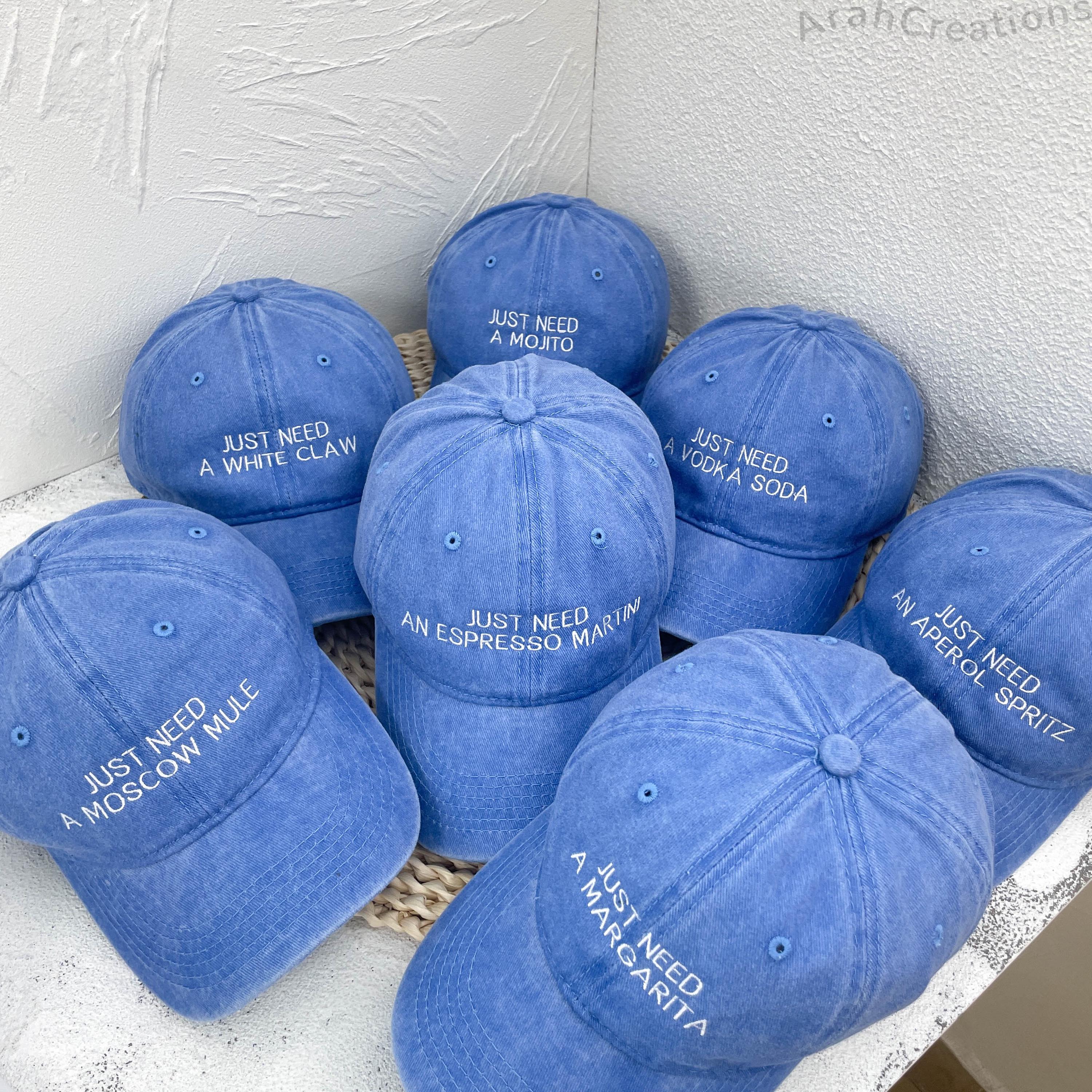 Custom Embroidered Wife of The Party Hats | Personalized Bachelorette Party Caps | Bridal Party Hats | Bridal Shower Gift | Bridesmaid Gifts