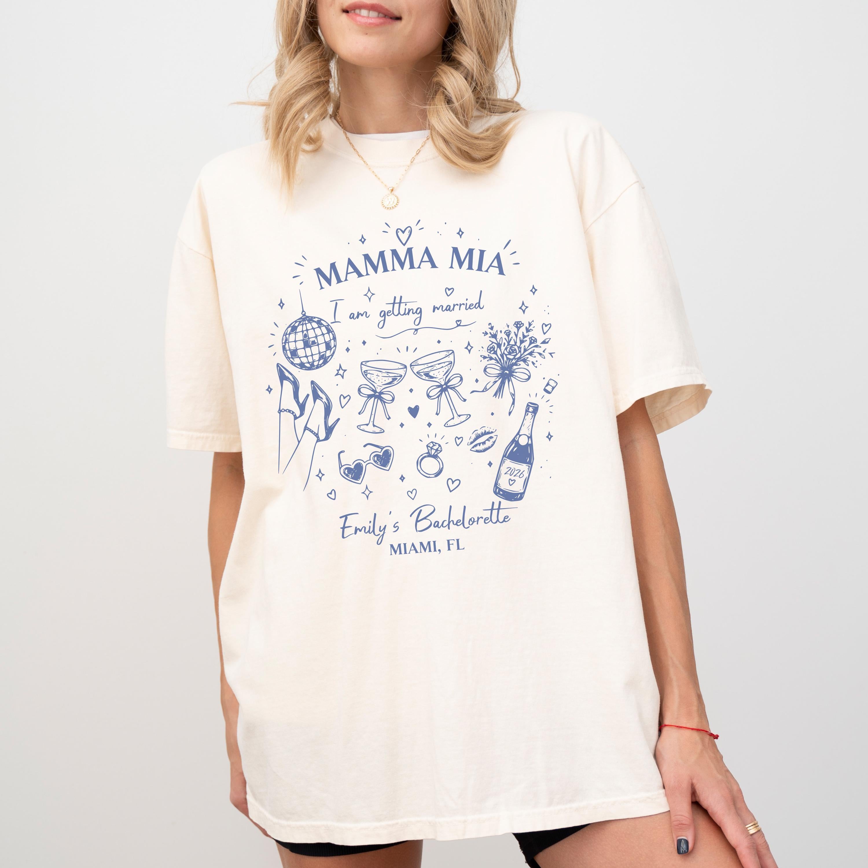 Mamma Mia Bachelorette Shirt, Personalized Last Disco Bach Tee, Dancing Queen Bride Shirt, Bride Squad Gift, Girls Trip Tee