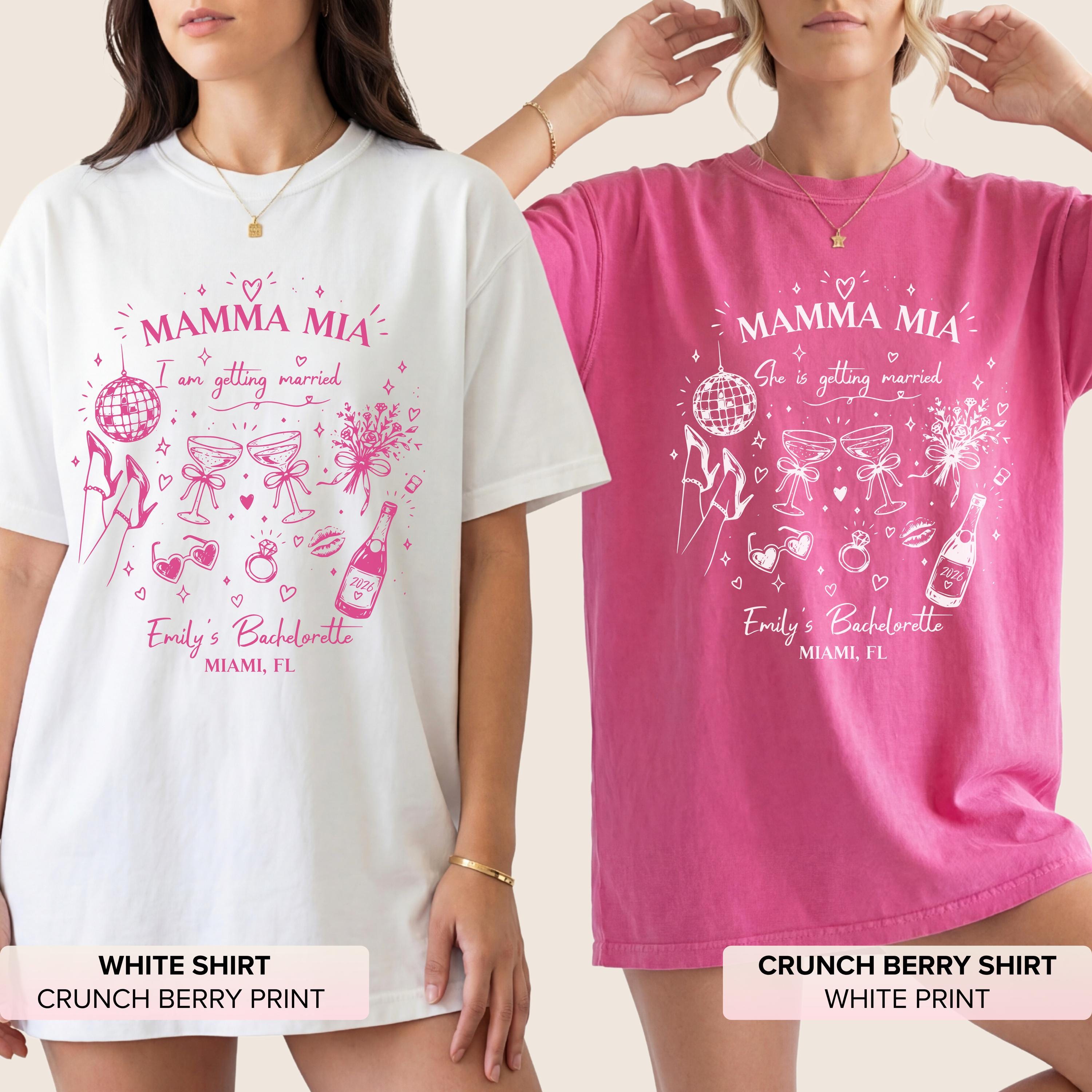 Mamma Mia Bachelorette Shirt, Personalized Last Disco Bach Tee, Dancing Queen Bride Shirt, Bride Squad Gift, Girls Trip Tee