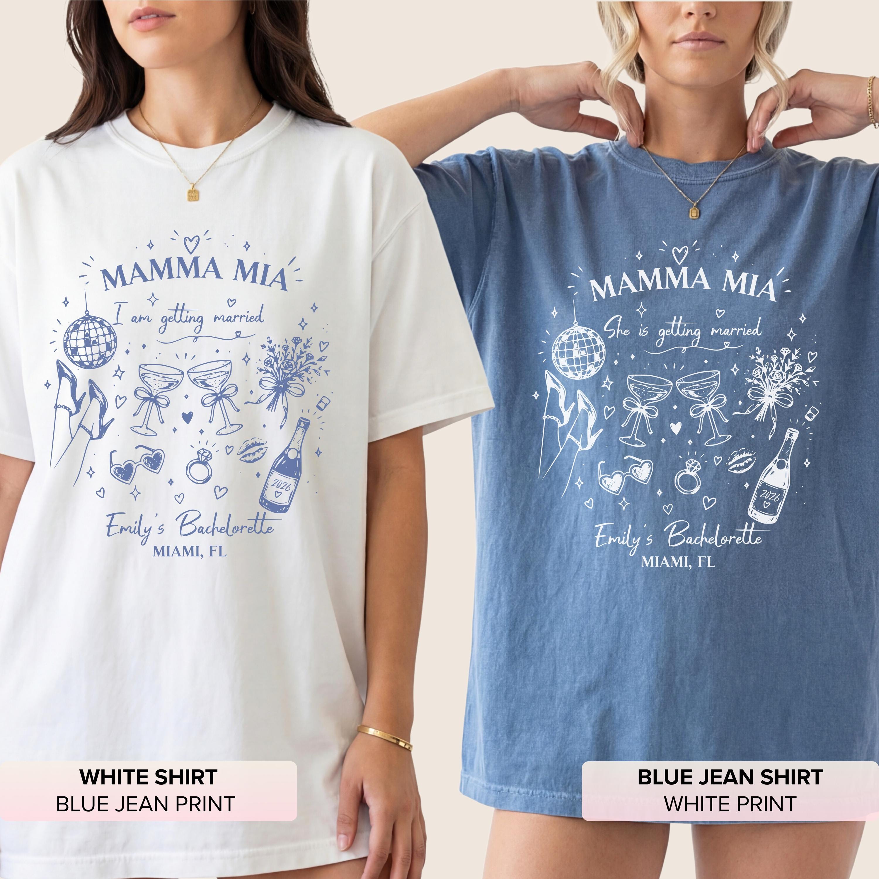 Mamma Mia Bachelorette Shirt, Personalized Last Disco Bach Tee, Dancing Queen Bride Shirt, Bride Squad Gift, Girls Trip Tee