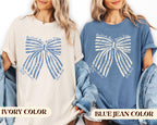 Custom Coquette Beachside Bows Before Vows Shirt, Custom Bachelorette Beach Tee, Personalized Bride Trip Shirt, Comfort Colors Coastal Bach.