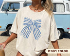 Custom Coquette Beachside Bows Before Vows Shirt, Custom Bachelorette Beach Tee, Personalized Bride Trip Shirt, Comfort Colors Coastal Bach.