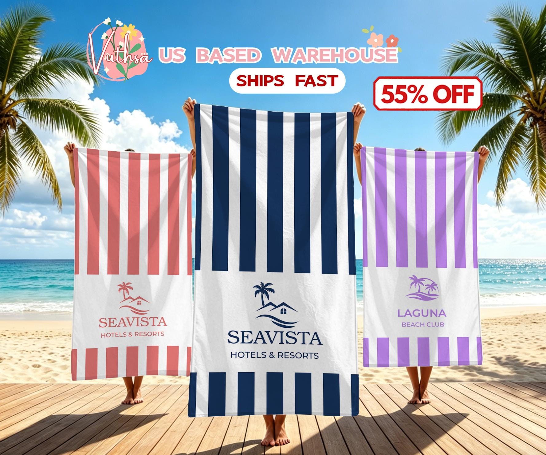 Custom Logo Beach Towel,Personalized Business Team Gift,Hotel Spa Pool Towel,Corporate Event Giveaway,Brand Promotion Towel,Corporate Gift