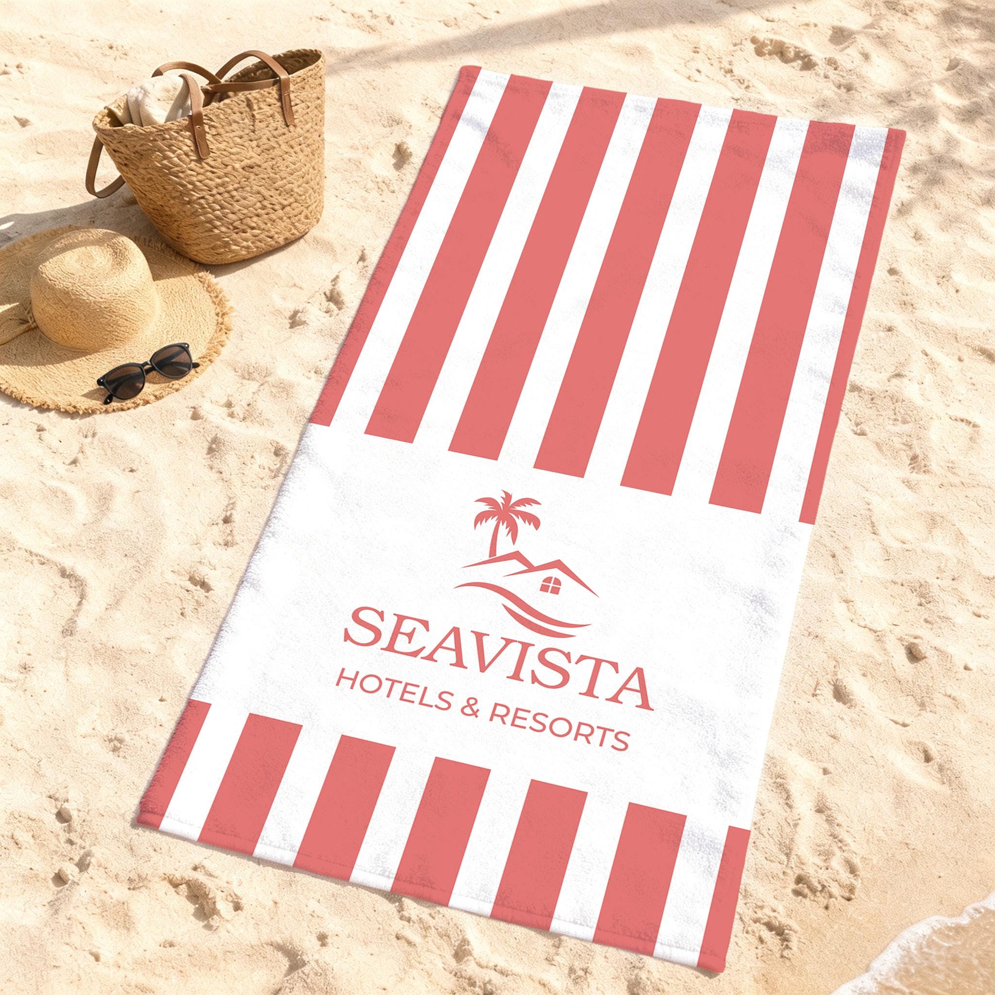 Custom Logo Beach Towel,Personalized Business Team Gift,Hotel Spa Pool Towel,Corporate Event Giveaway,Brand Promotion Towel,Corporate Gift