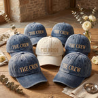Personalized Bride Crew Embroidered Hat Set, Custom Bachelorette Caps, Bachelorette Outfit Hat, Wedding Party Favor, Bridal Shower Gift
