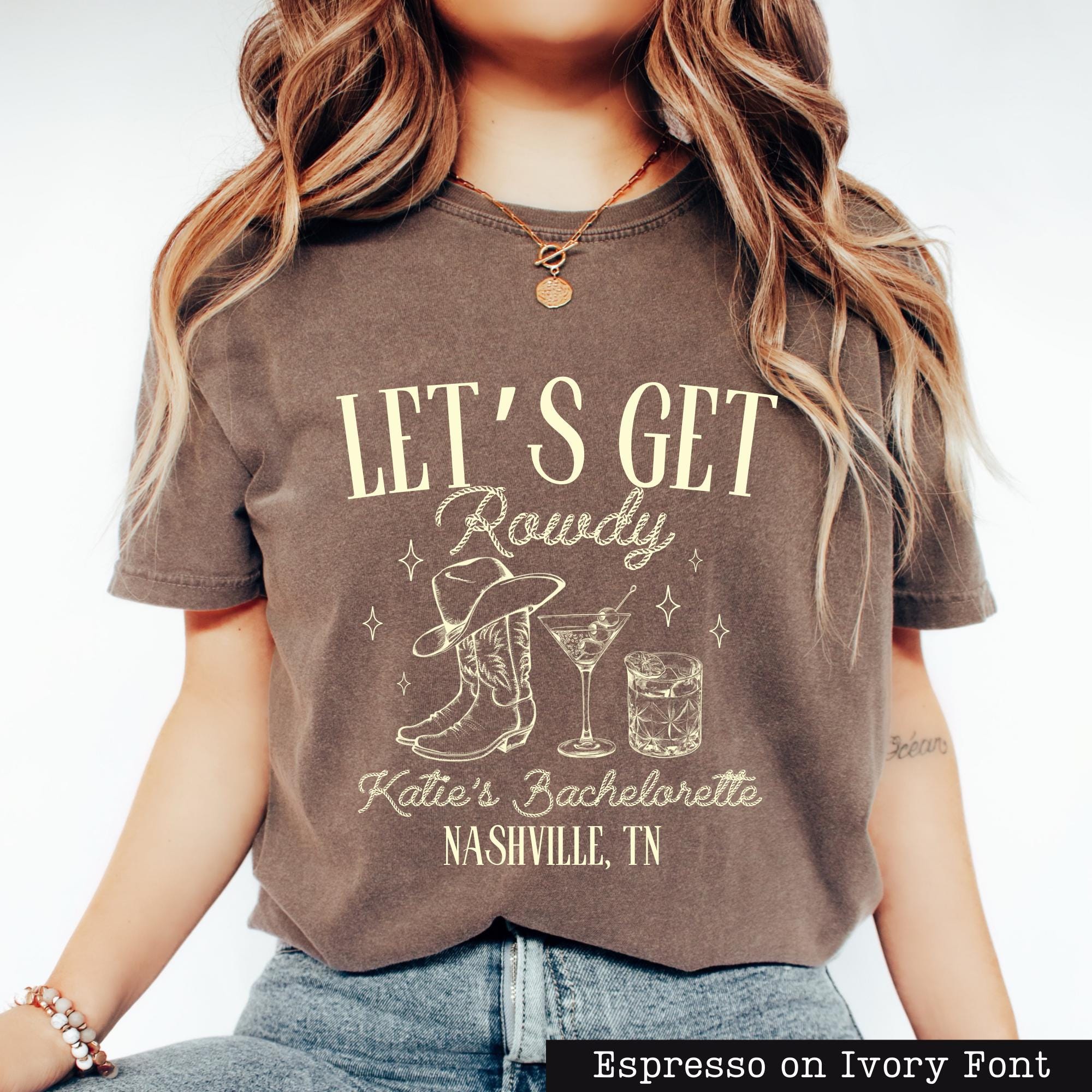Comfort Colors® Nashville Bachelorette Shirts - Custom Last Rodeo Tshirt - Western Bridal Party - Cowgirl Bach - Country Bachelorette Party