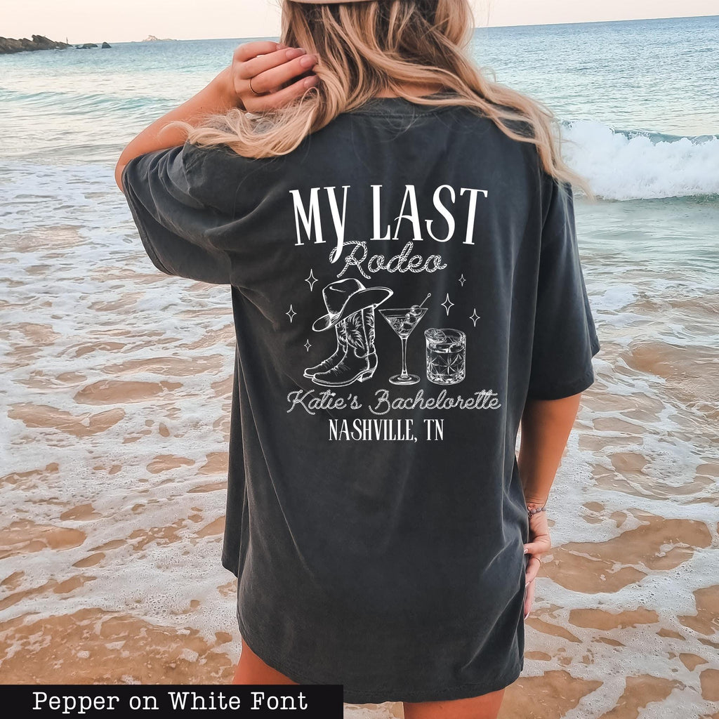 Comfort Colors® Nashville Bachelorette Shirts - Custom Last Rodeo Tshirt - Western Bridal Party - Cowgirl Bach - Country Bachelorette Party
