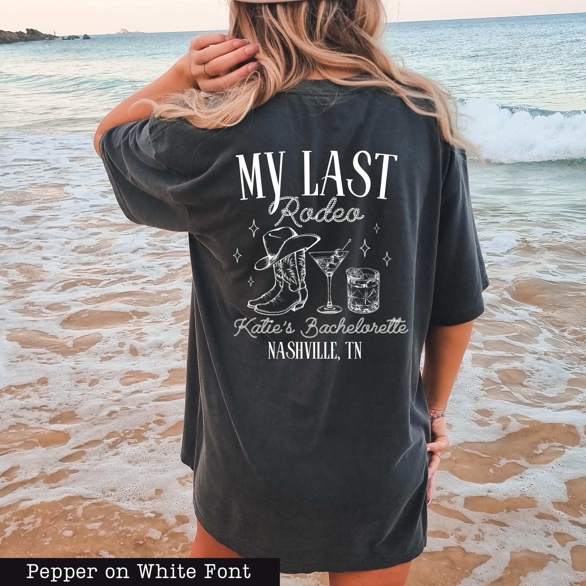 Comfort Colors® Nashville Bachelorette Shirts - Custom Last Rodeo Tshirt - Western Bridal Party - Cowgirl Bach - Country Bachelorette Party