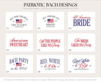 Patriotic Group Hats, USA Bachelorette Hats, 4th of July Party hats, Fourth of July Bach Hats, American Bride