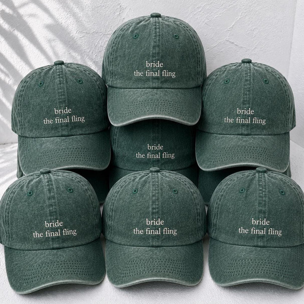 Personalized Embroidered Bride Squad Baseball Cap, Custom Bachelorette Party Hat, Bridal Shower Gift, Custom Gift For Bride, Beach Girl Hat