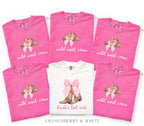 Bachelorette Shirt Bride’s Last Ride, Wild West Crew Tee, Comfort Colors® Western Cowgirl Boots Pink Bow Nashville Bachelorette Party tShirt