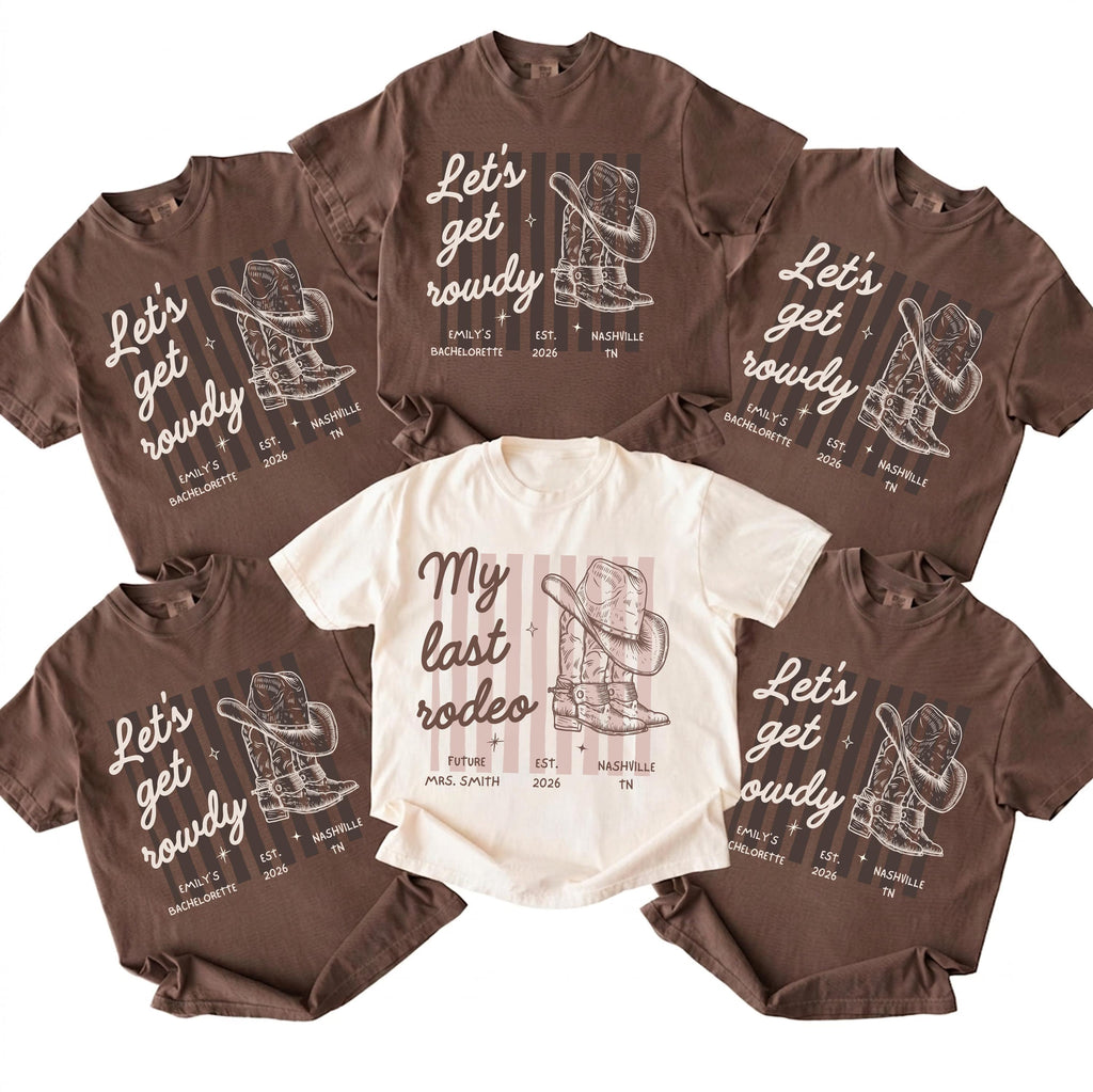Last Rodeo Bachelorette Shirt, Personalized Location Western Bridal Party Shirt, Custom Western Bachelorette Shirt, Western Bride Shirt