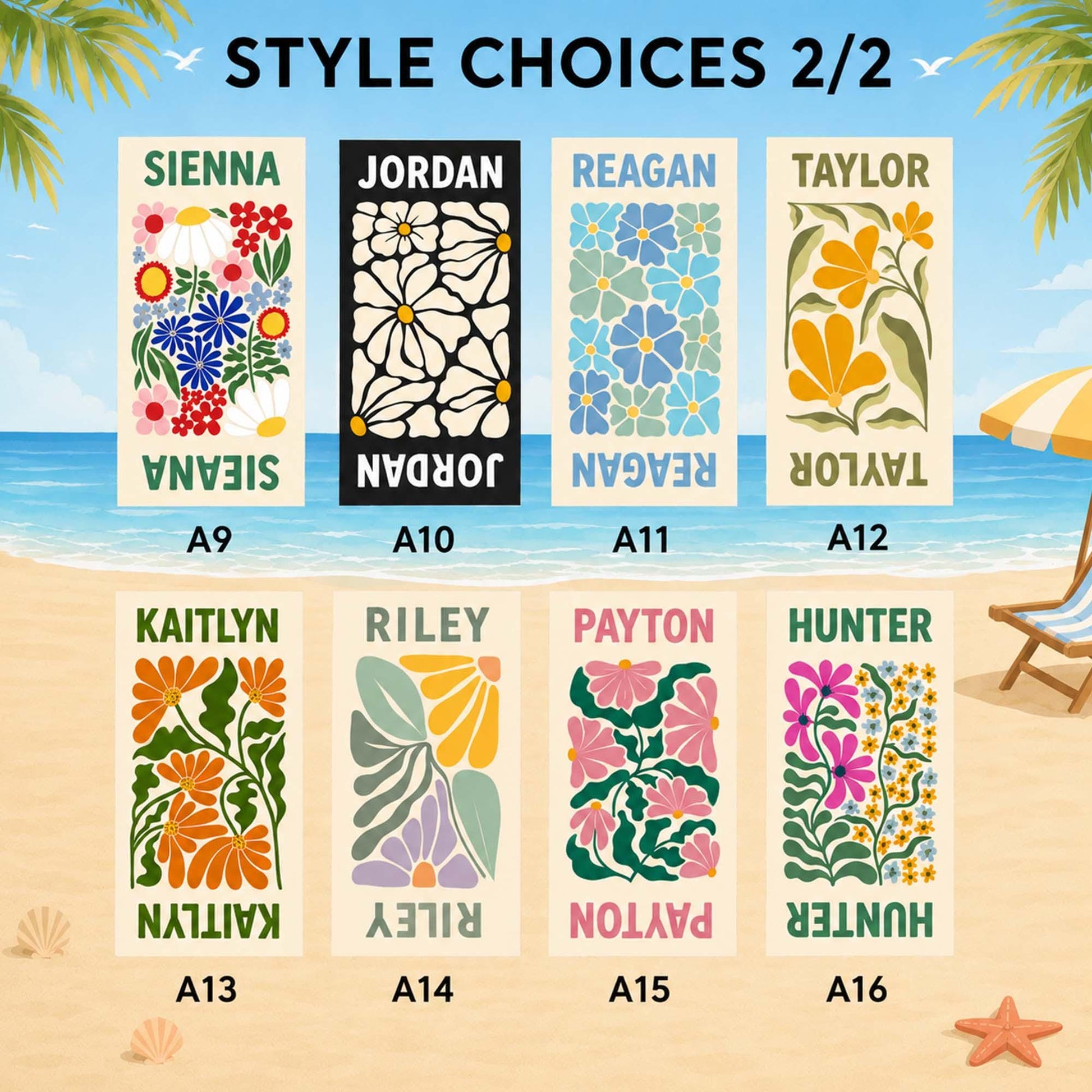 Retro Flower Personalized Beach Towels,Custom Durable Towel for Beach Days,Pool Towel for girl,Vibrant Beach Towels for Her,Vacation Gift