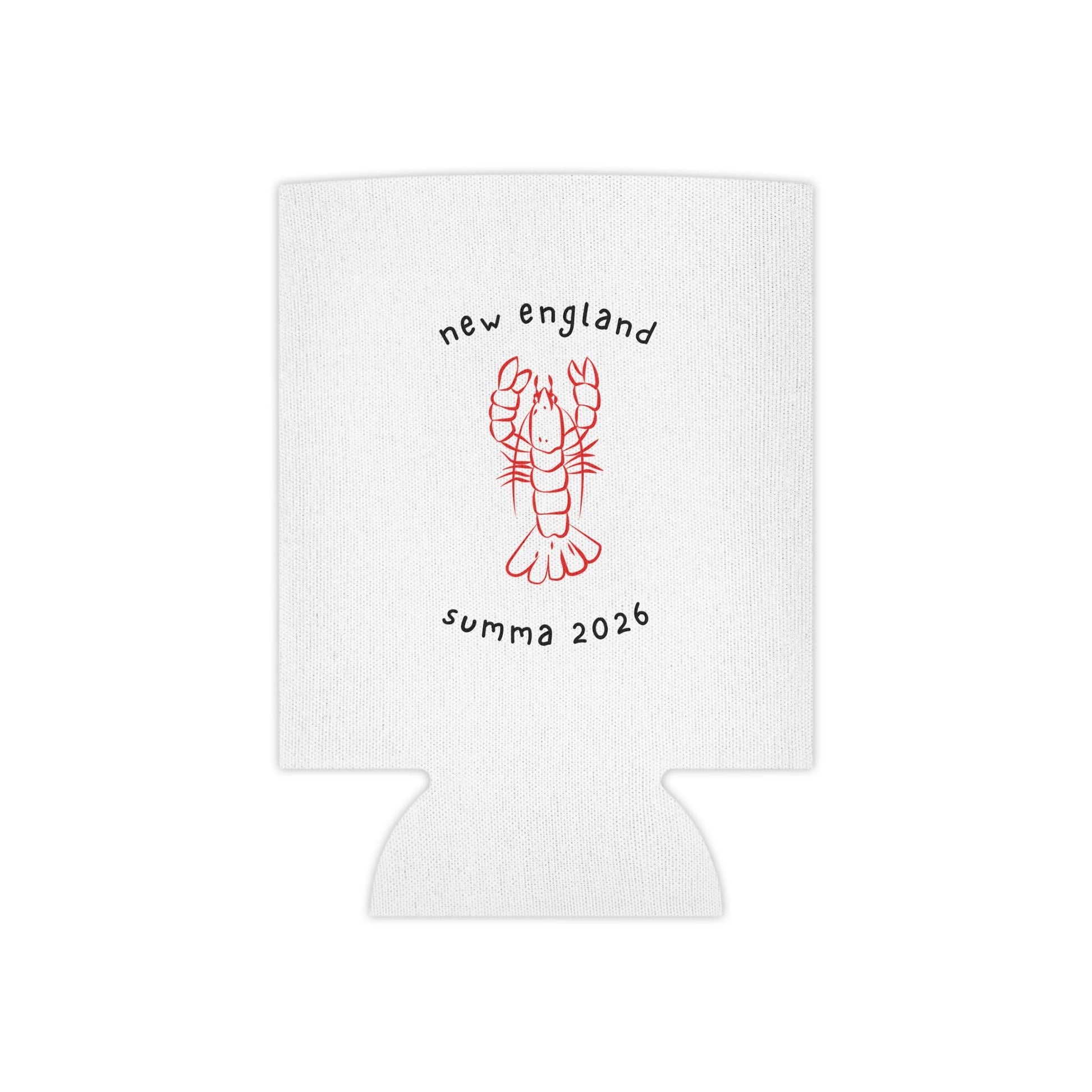 Personalized Lobster Can Cooler, Beach Party Drink Sleeve, Summer BBQ Accessory, CUSTOM New England Vacation Gift