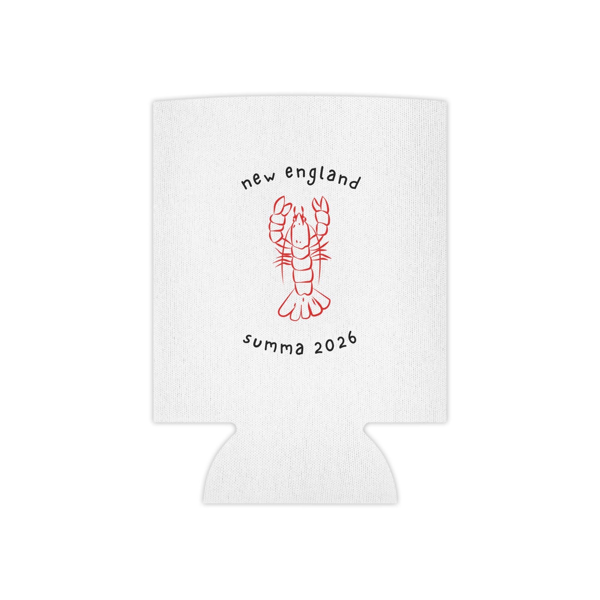 Personalized Lobster Can Cooler, Beach Party Drink Sleeve, Summer BBQ Accessory, CUSTOM New England Vacation Gift
