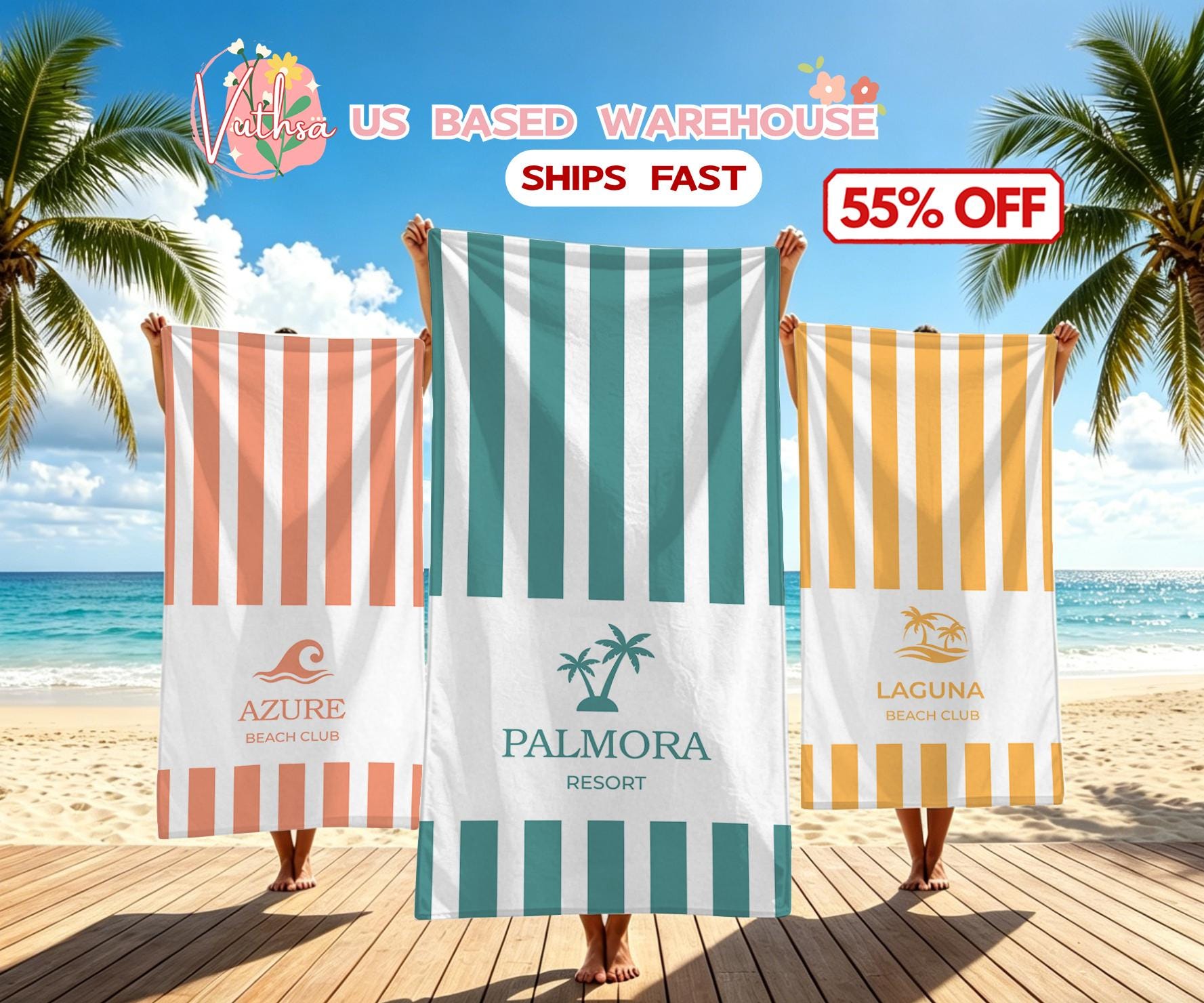 Custom Logo Beach Towel,Personalized Business Team Gift,Hotel Spa Pool Towel,Corporate Event Giveaway,Brand Promotion Towel,Corporate Gift