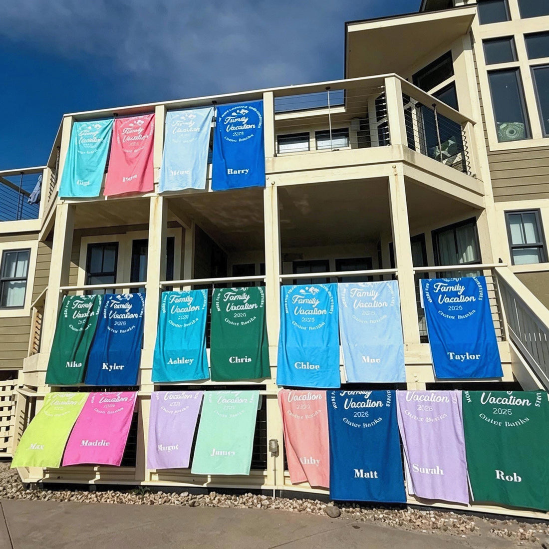 Personalized Family Vacation 2026 Beach Towel,Custom Name Beach Towel,Name Towel,Matching Family Towels,Beach Trip Gift,Cousin Crew Vocation