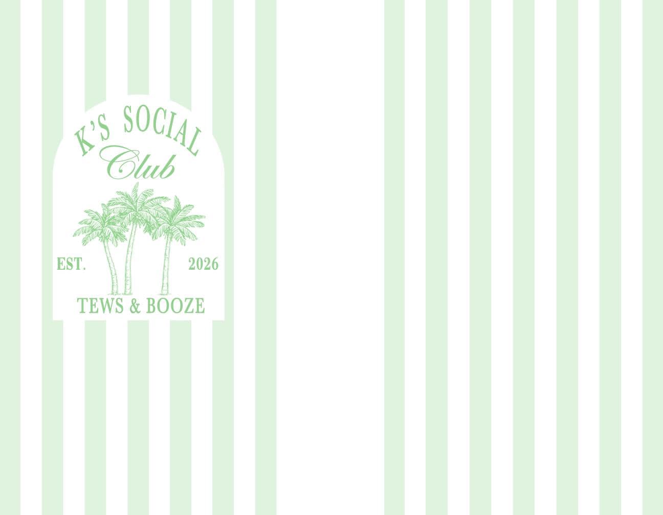 Coastal Bachelorette or Birthday. Custom Social Club Wedding. Personalized Party Favors.