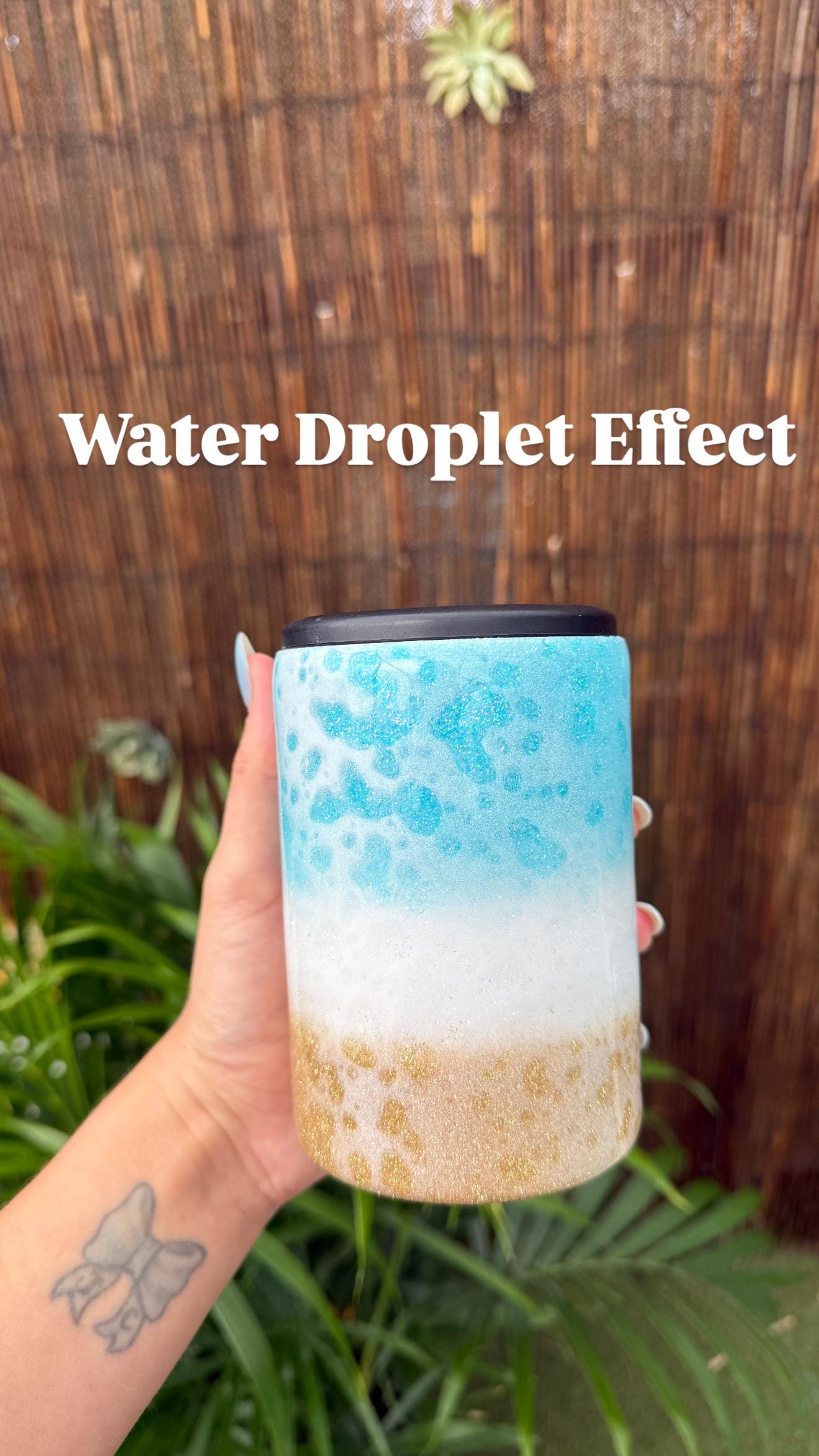 Custom Glitter Slim Can Cooler and Standard Can Chiller | Stainless Steel Beverage Insulator | Beach/Pool Drink Holder | Summer Gift