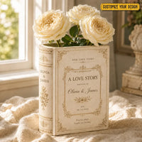 Love Story Book Vase - Design 1