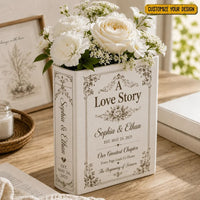 Love Story Book Vase - Design 1 - Corrected
