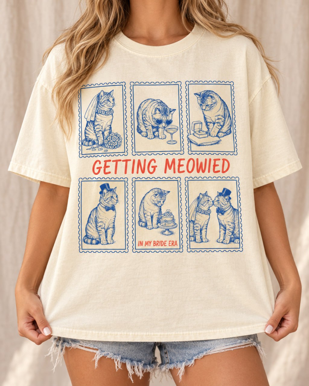 Getting Meowied & Mr. Purr-fect Cat Couple Comfort Colors Tees image 4