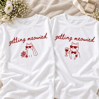 Getting Meowied Cat Bride Bachelorette Shirt – Oversized Cotton Tee