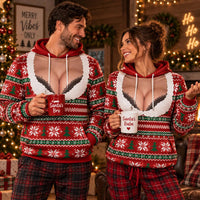 Funny Christmas Couple Shirt, Ugly Sweater Graphic Tee, Matching Holiday T-Shirt, Sweatshirt & Hoodie