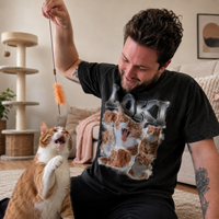Personalized Cat Photo & Name Bootleg Rap Comfort Colors Tee mockup 3