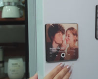Custom Photo & Song Fridge Magnet, Personalized Couple Music Keepsake, Newlywed Keepsake, Anniversary Gift