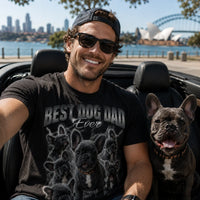 Personalized Best Dog Dad Ever Photo Comfort Colors Tee mockup 2
